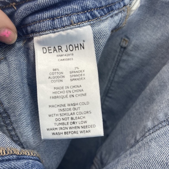 Dear John Jeans 30 Holly Straight Leg Medium Wash High Rise Utility Hem - Picture 6 of 13